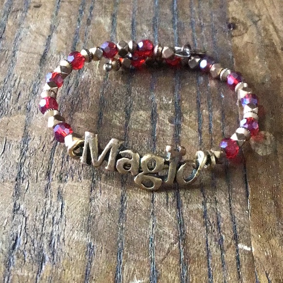 Alex and Ani Disney Magic Red Gold Beaded Wrap bracelet - Picture 3 of 4